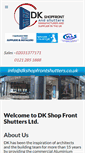 Mobile Screenshot of dkshopfrontshutters.co.uk